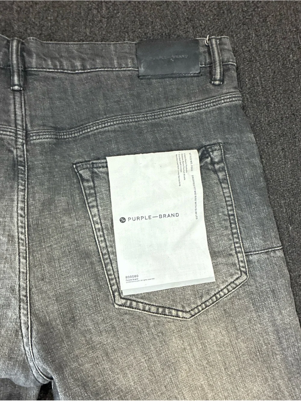 Men's Purple Brand Jeans Distressed SZ 39 Used Pre Owned Streetwear
